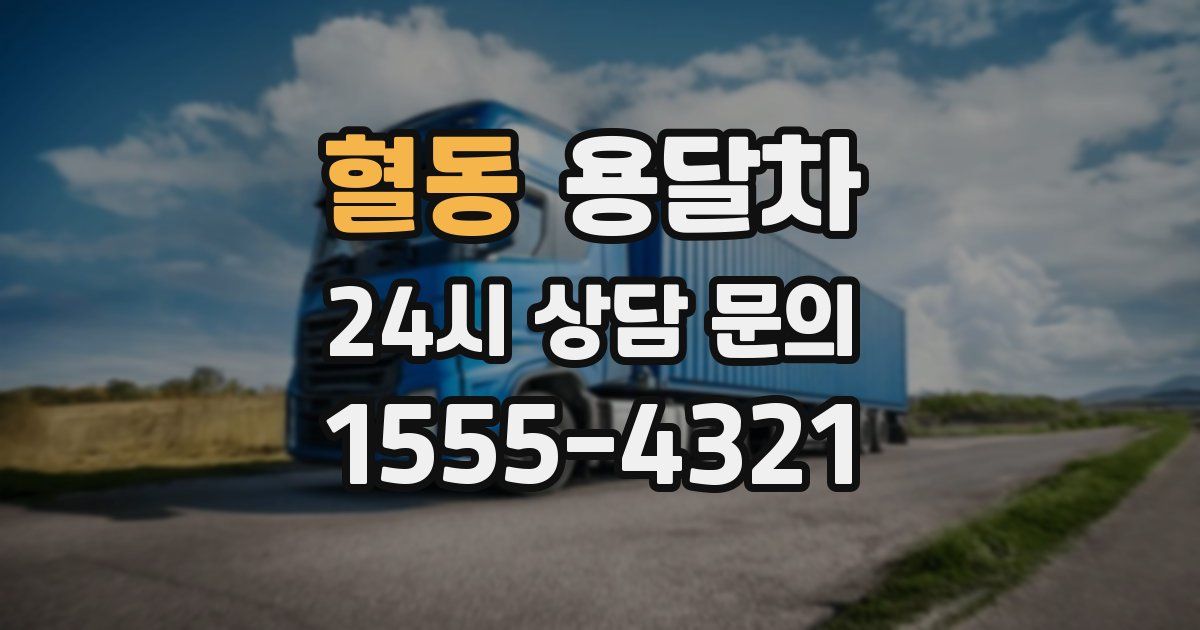 혈동 용달차