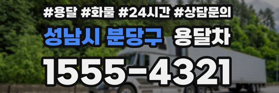 성남시 분당구 용달차