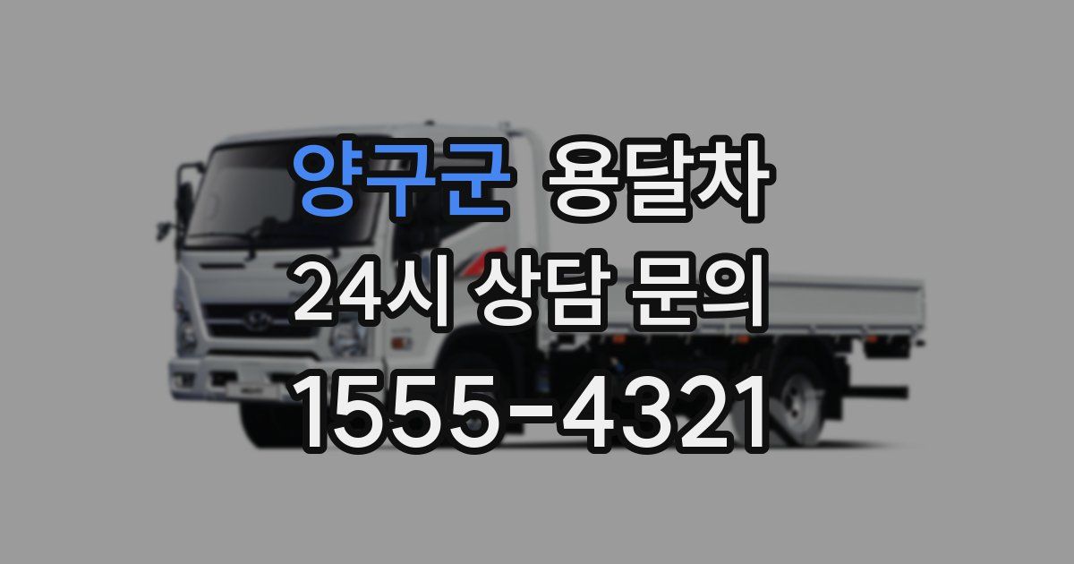 양구군 용달차