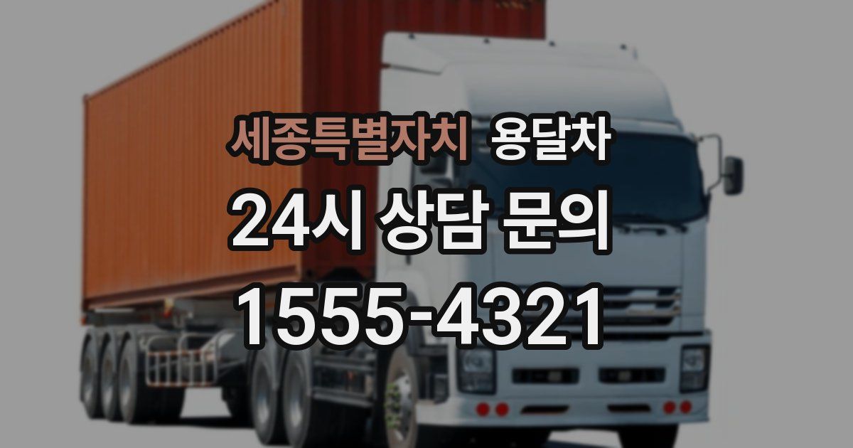 세종특별자치 용달차