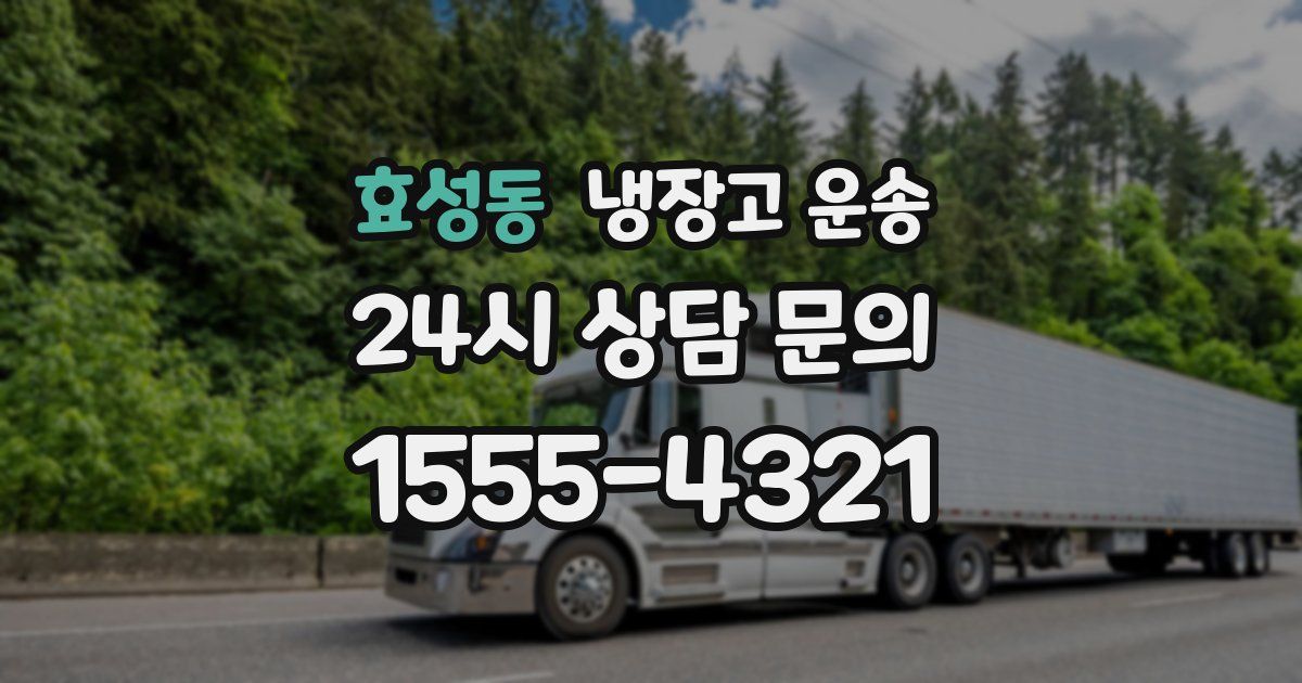 효성동 냉장고 운송