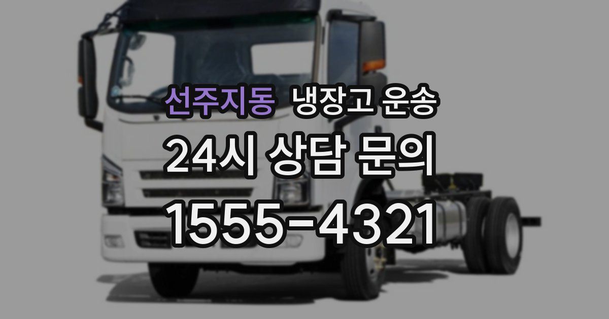 선주지동 냉장고 운송