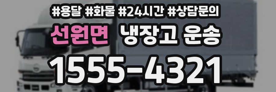 선원면 냉장고 운송