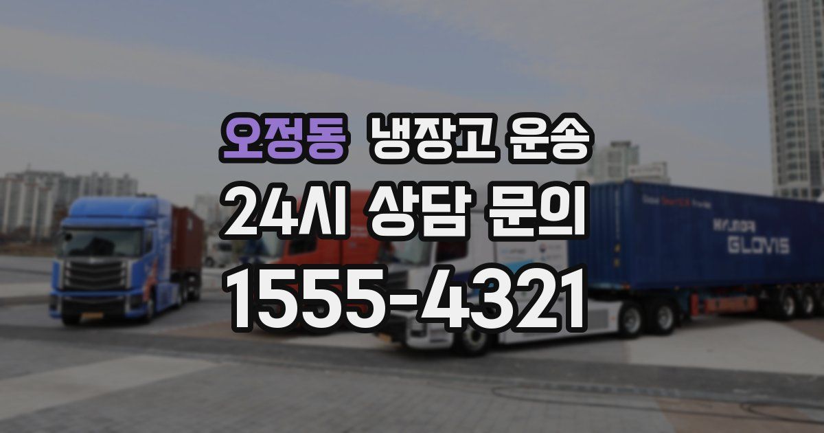오정동 냉장고 운송