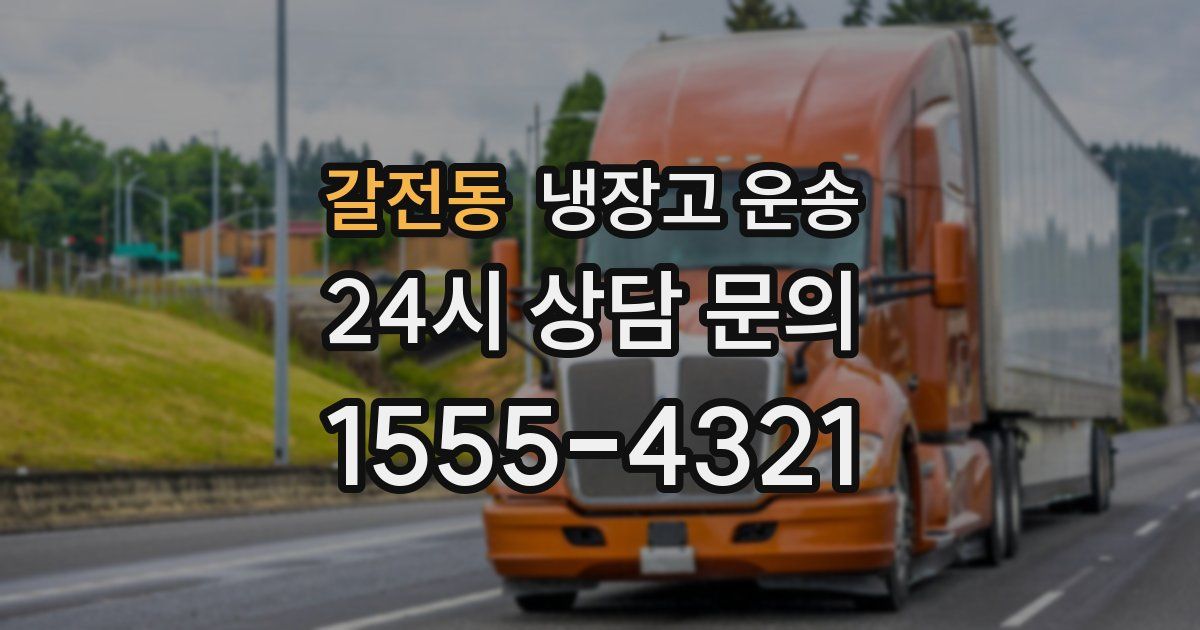갈전동 냉장고 운송