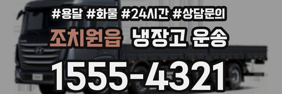 조치원읍 냉장고 운송