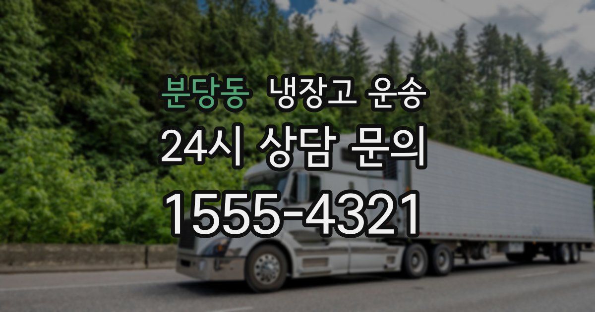 분당동 냉장고 운송