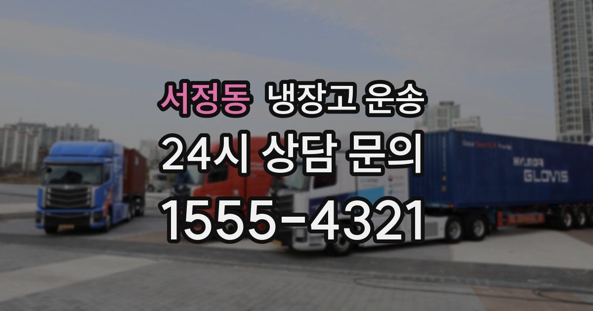 서정동 냉장고 운송