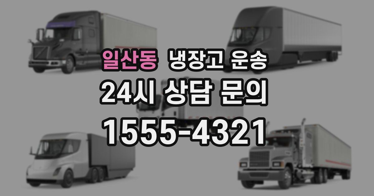 일산동 냉장고 운송