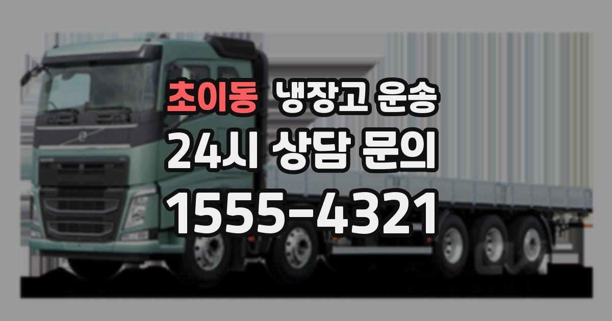 초이동 냉장고 운송