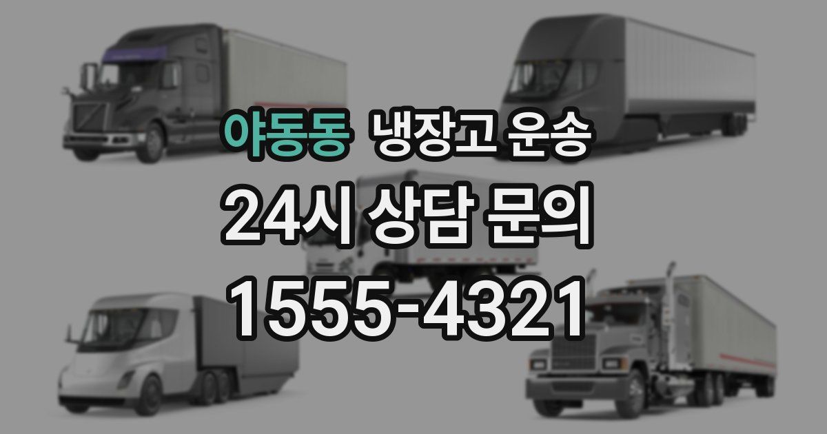 야동동 냉장고 운송
