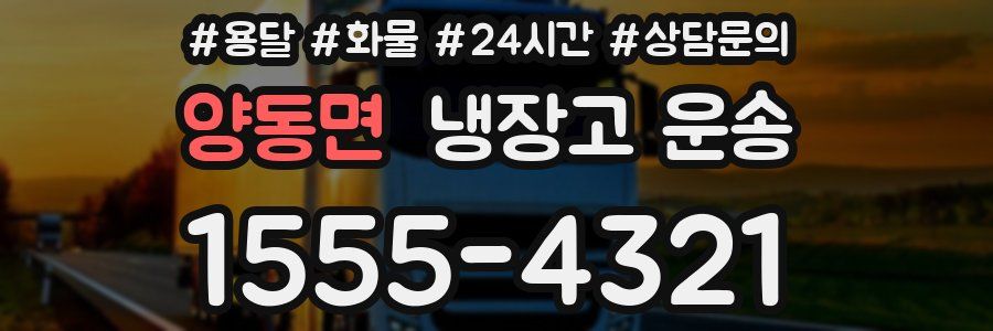 양동면 냉장고 운송