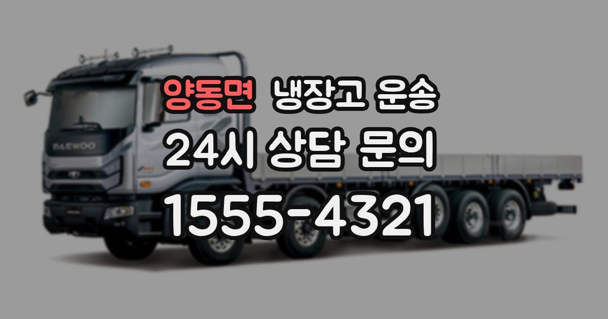 양동면 냉장고 운송