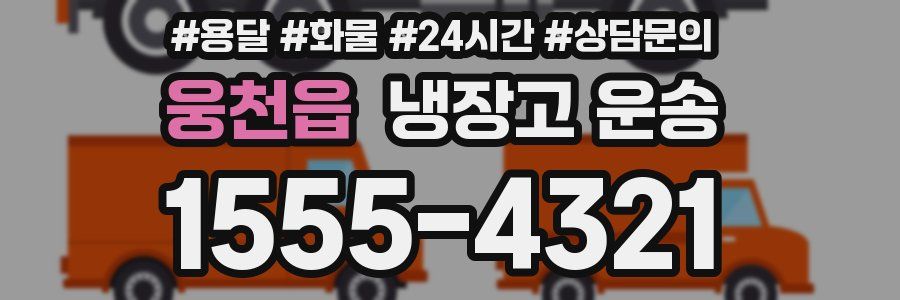 웅천읍 냉장고 운송