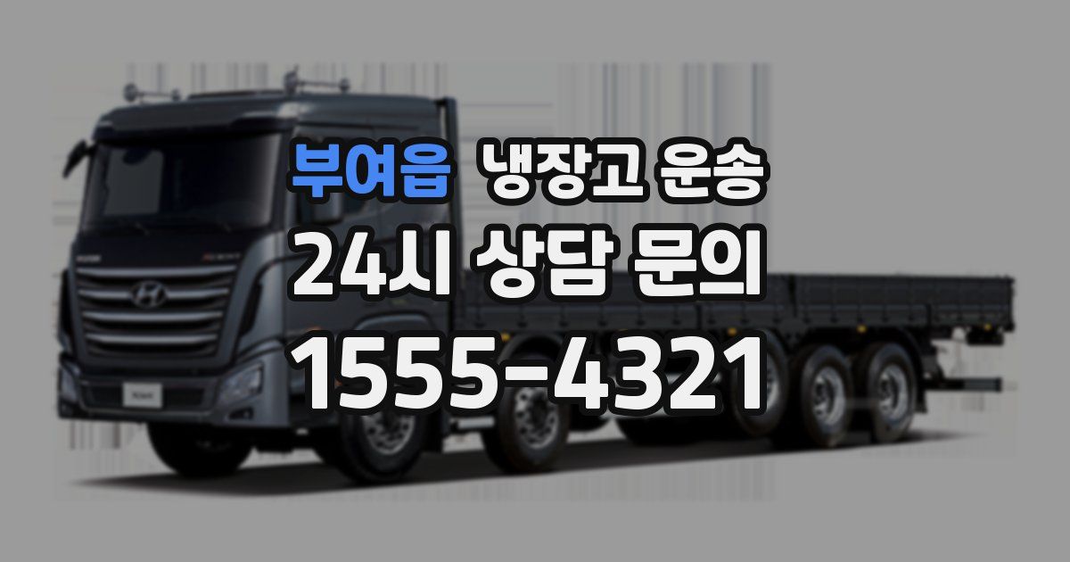 부여읍 냉장고 운송