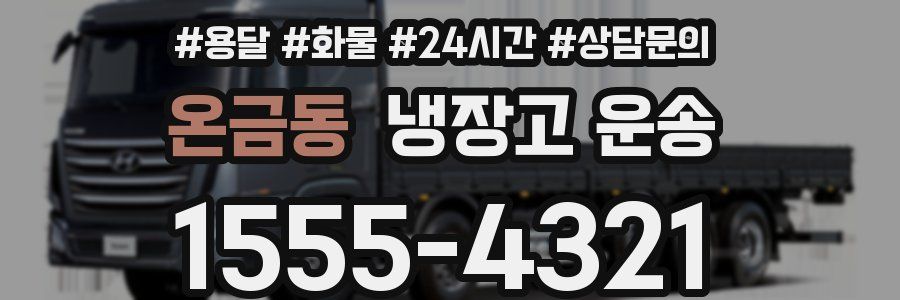 온금동 냉장고 운송