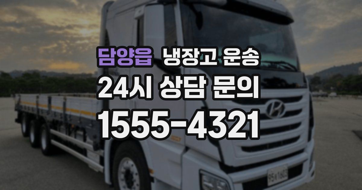 담양읍 냉장고 운송