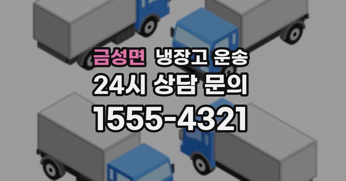 금성면 냉장고 운송
