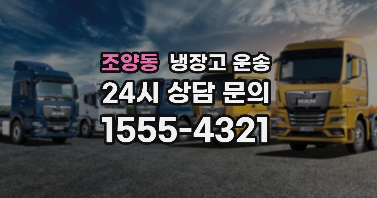 조양동 냉장고 운송