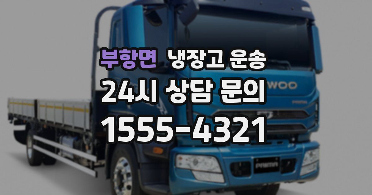 부항면 냉장고 운송