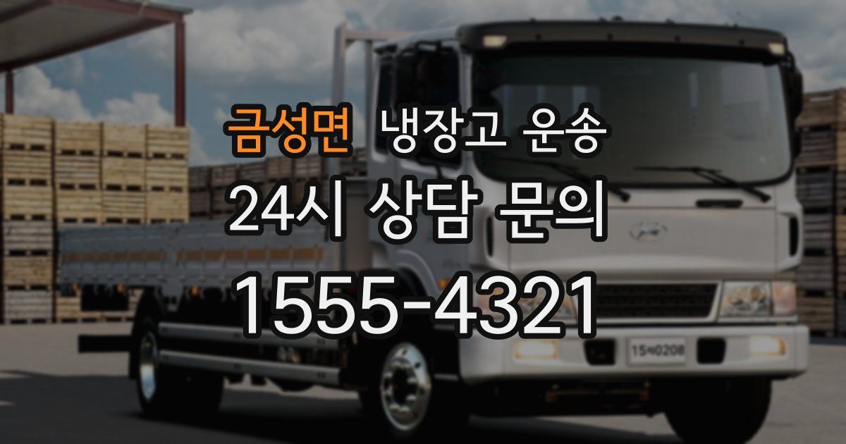 금성면 냉장고 운송