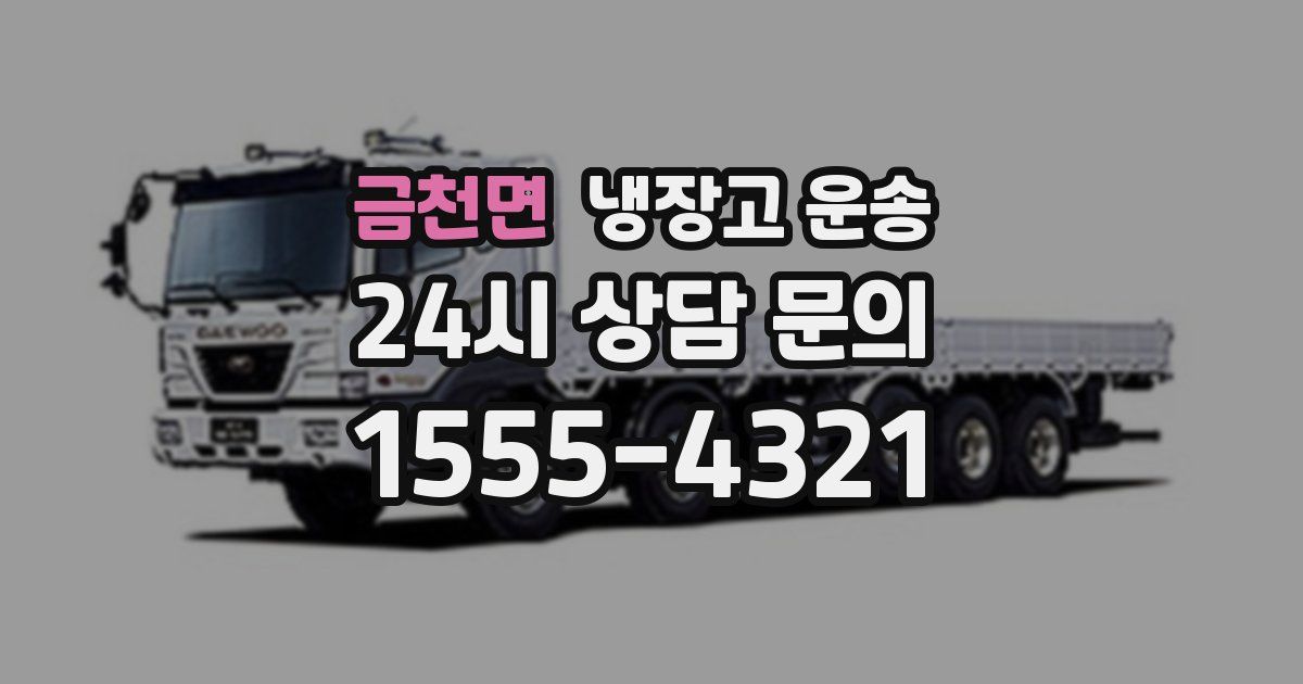 금천면 냉장고 운송