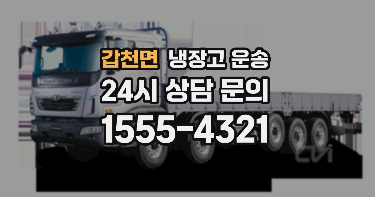 갑천면 냉장고 운송