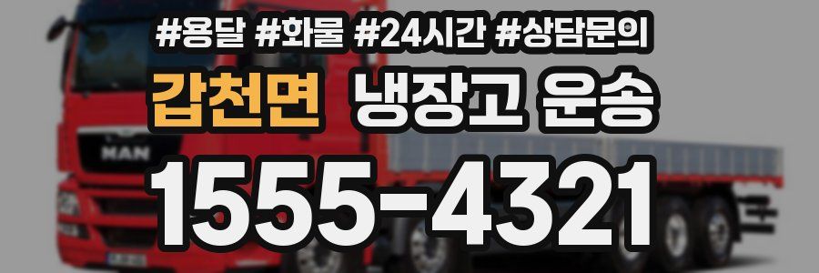갑천면 냉장고 운송