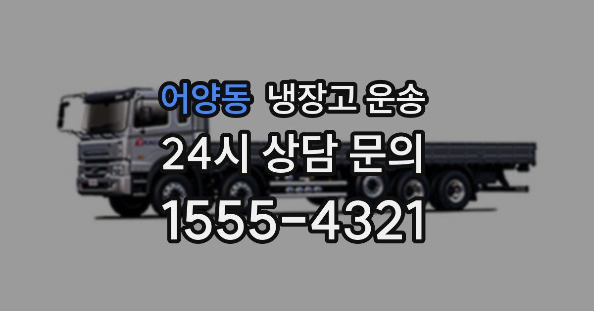 어양동 냉장고 운송