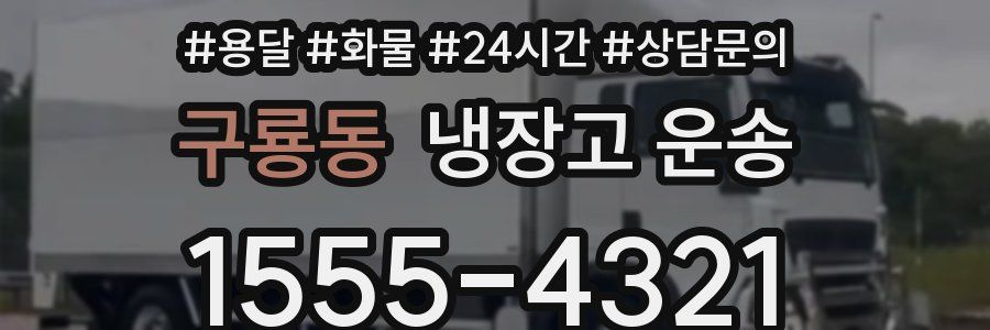 구룡동 냉장고 운송