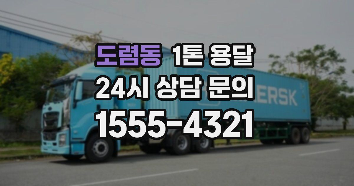도렴동 1톤 용달