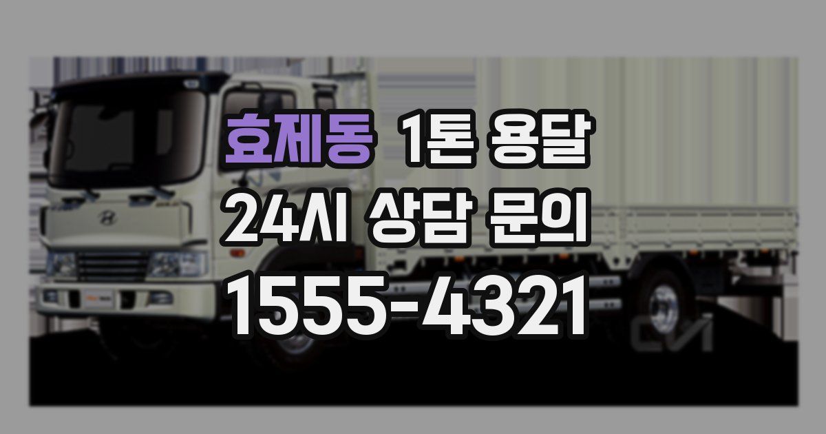효제동 1톤 용달