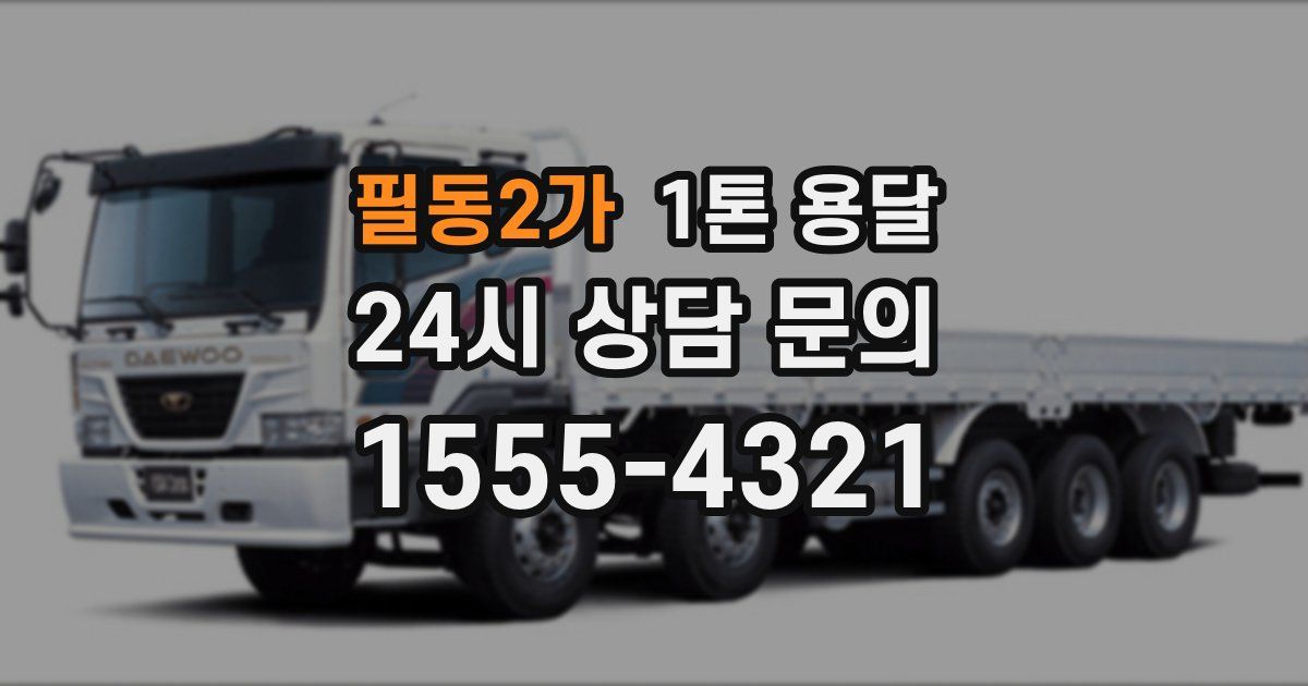 필동2가 1톤 용달