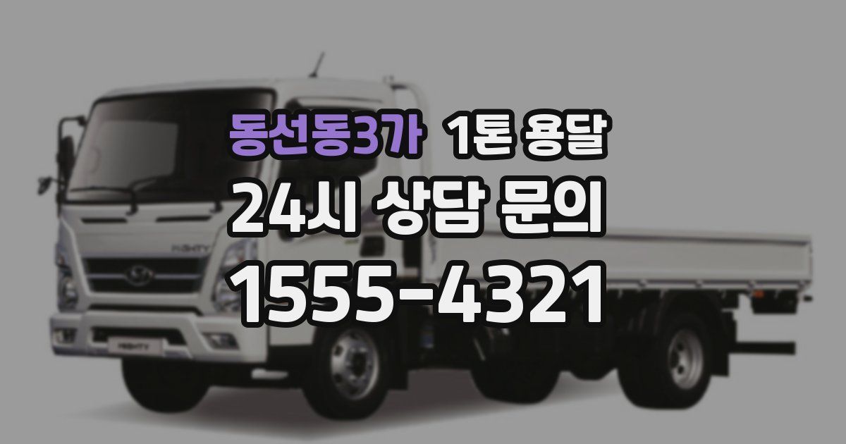 동선동3가 1톤 용달