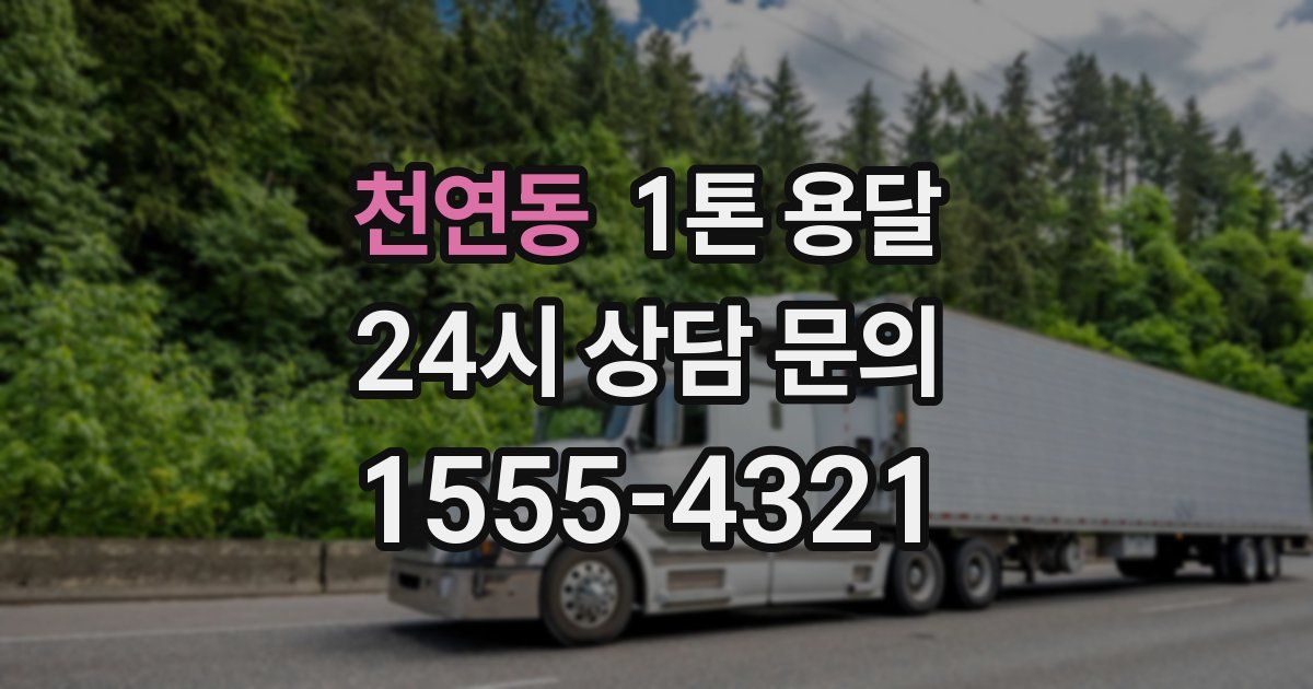 천연동 1톤 용달