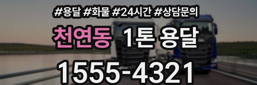 천연동 1톤 용달