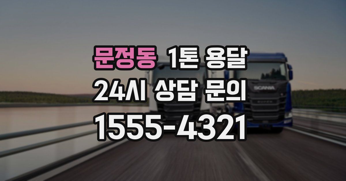 문정동 1톤 용달