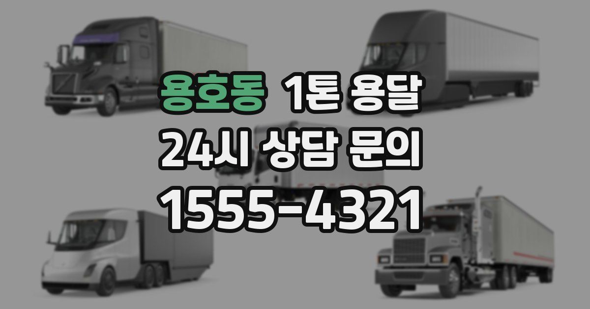 용호동 1톤 용달