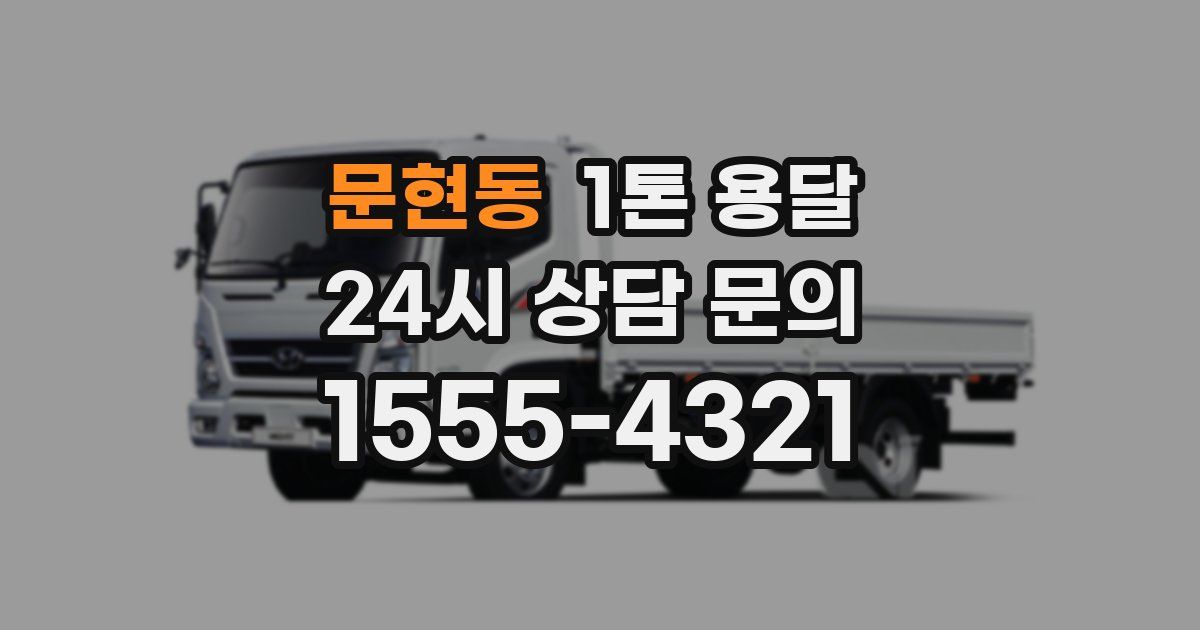 문현동 1톤 용달