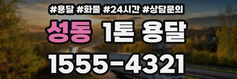 성동 1톤 용달