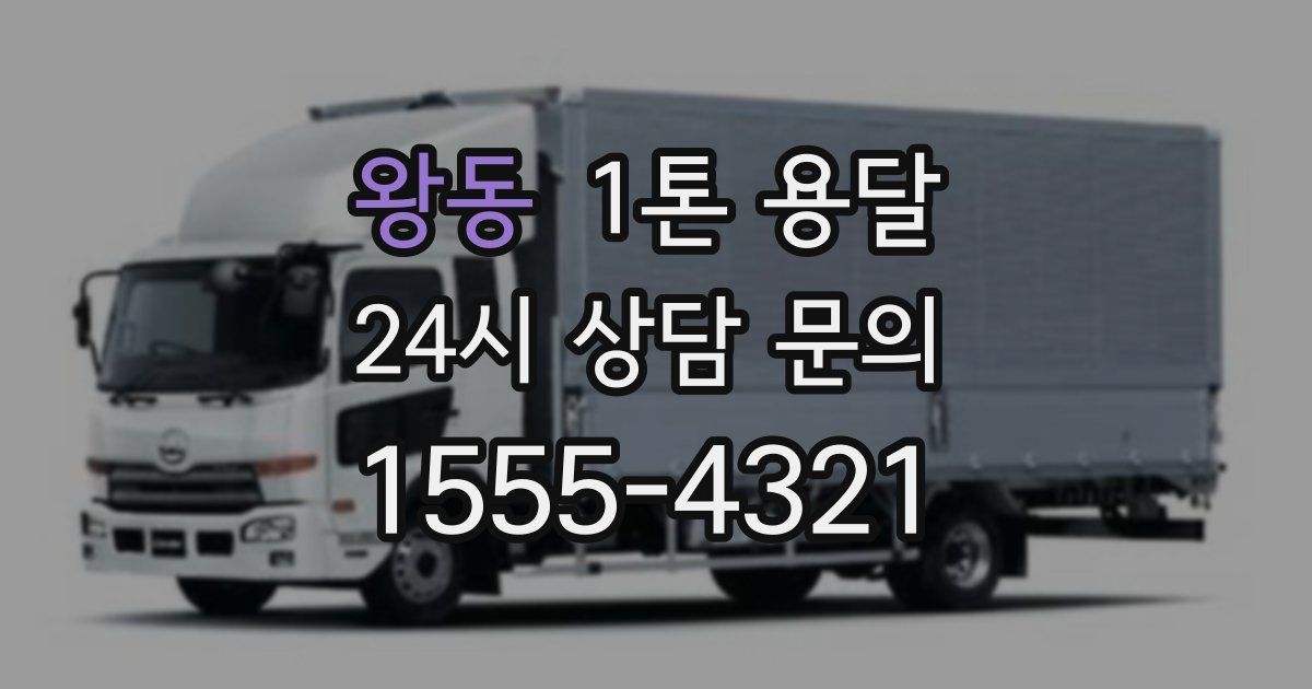 왕동 1톤 용달