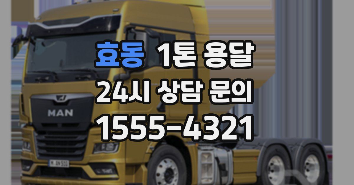효동 1톤 용달