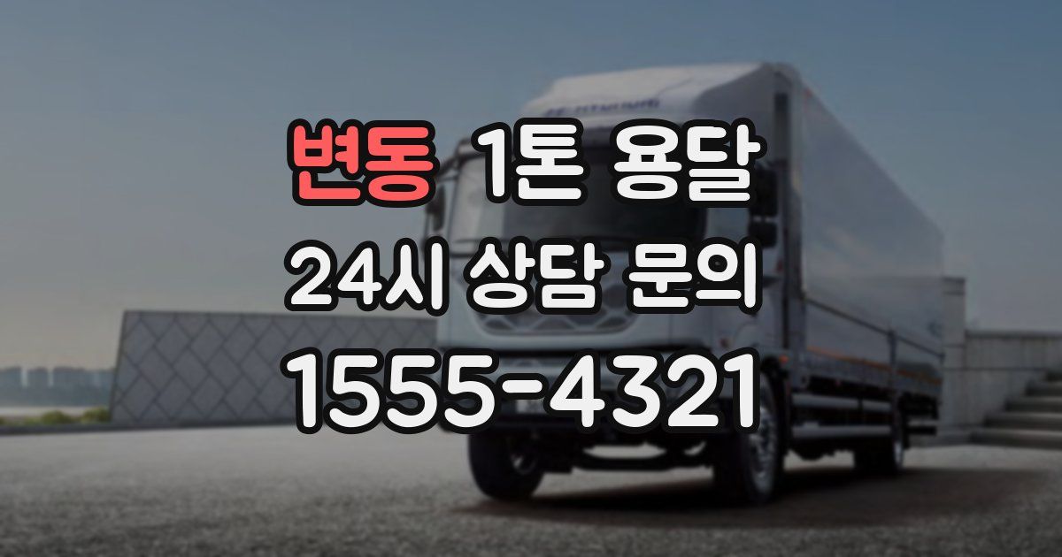 변동 1톤 용달
