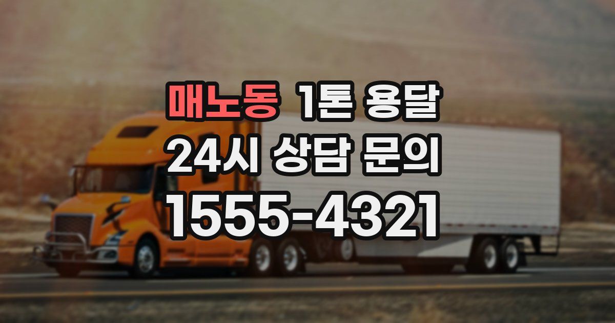 매노동 1톤 용달