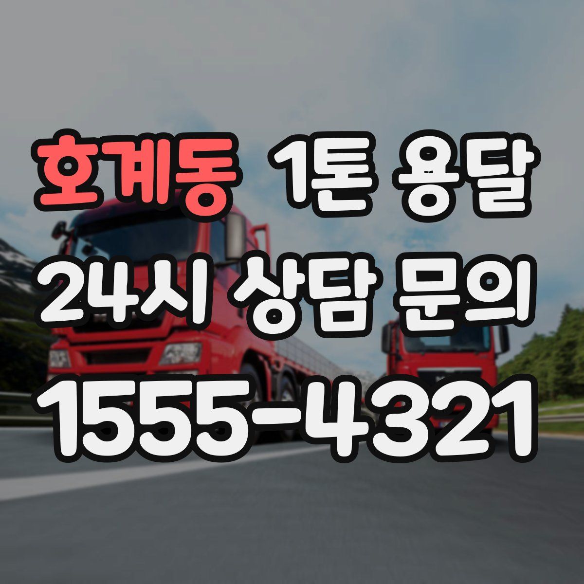 호계동 1톤 용달