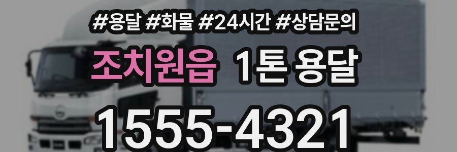 조치원읍 1톤 용달