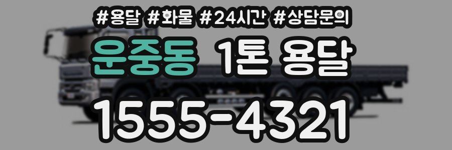 운중동 1톤 용달
