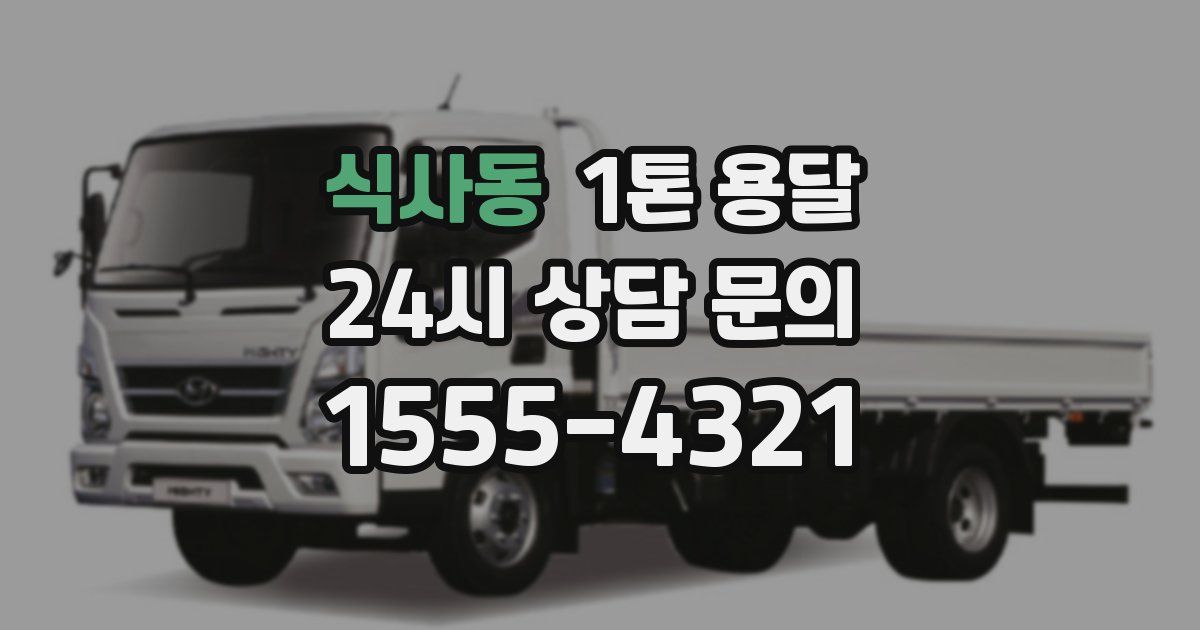 식사동 1톤 용달