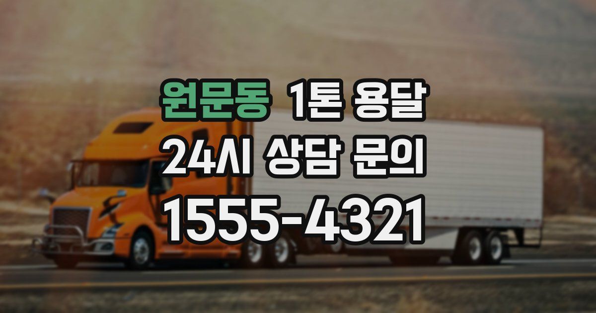 원문동 1톤 용달