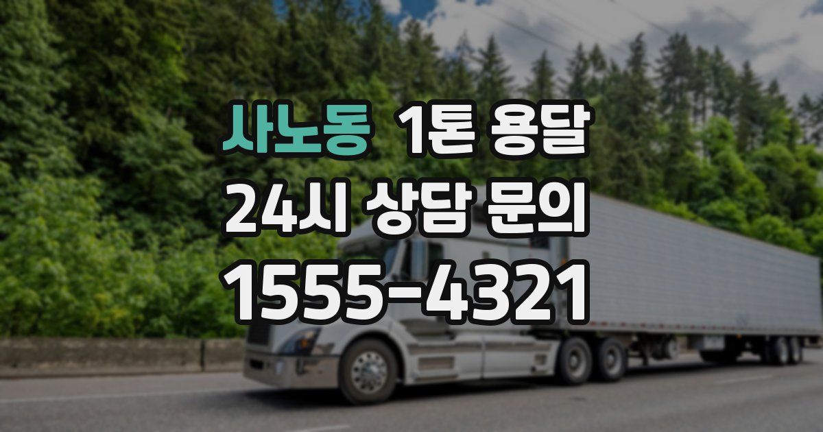 사노동 1톤 용달